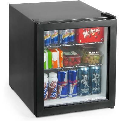 bar@drinkstuff Frostbite Mini Fridge Black - 49ltr Compact Refrigerator Holds 45 x 330ml Cans