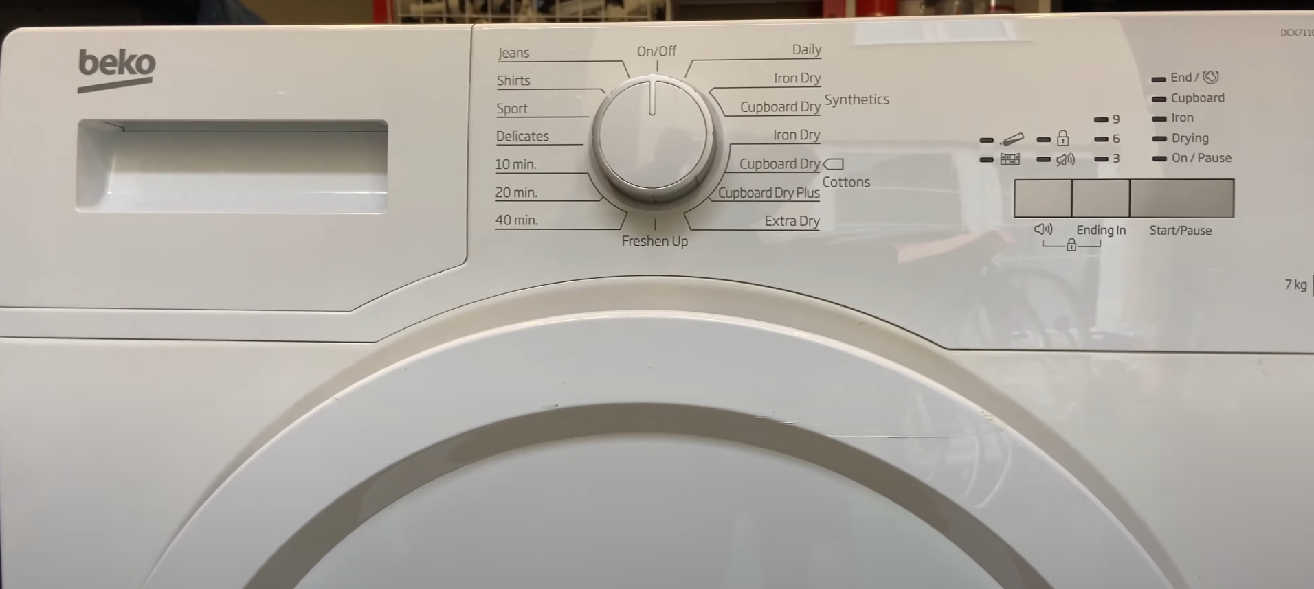 Beko Tumble Dryer Control Panel