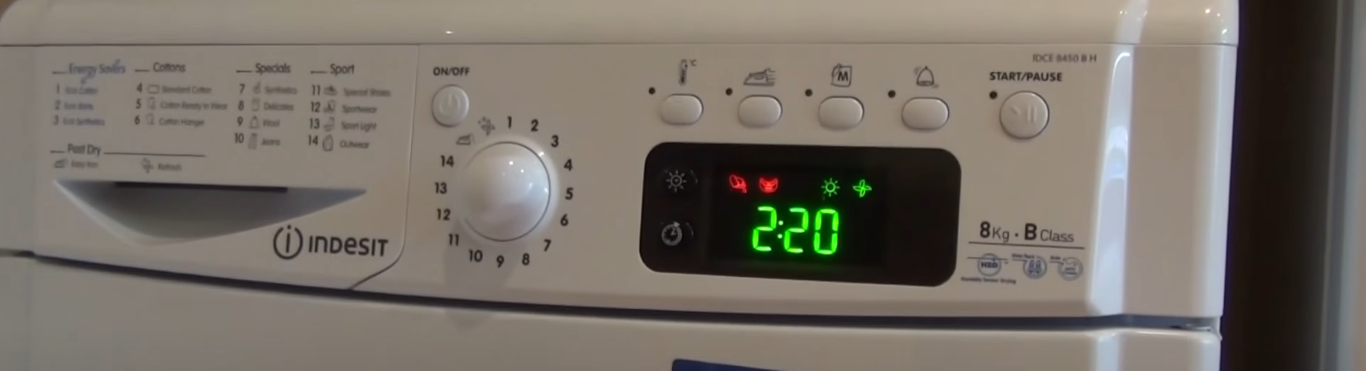 Indesit Tumble Dryer with control panel and in use