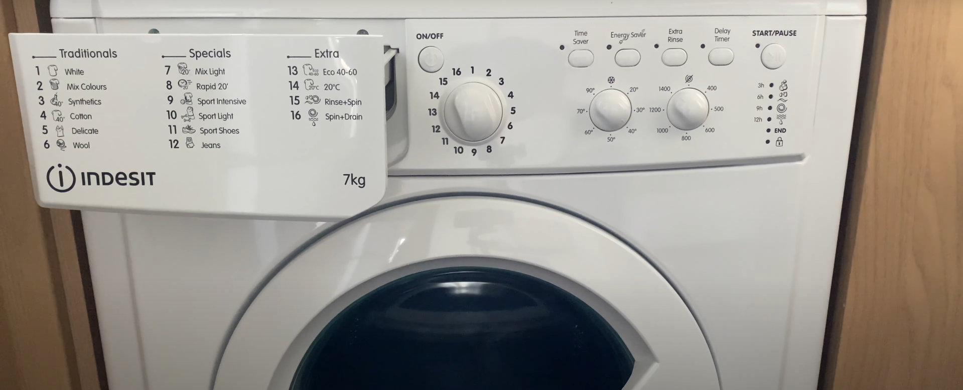 Indesit Washing Machine with soap tray open