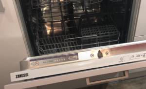 Zanussi Dishwasher with the door opened